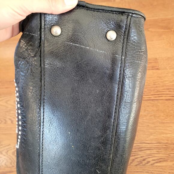 Patricia Nash Black Purse Metal Studs - Picture 3 of 6